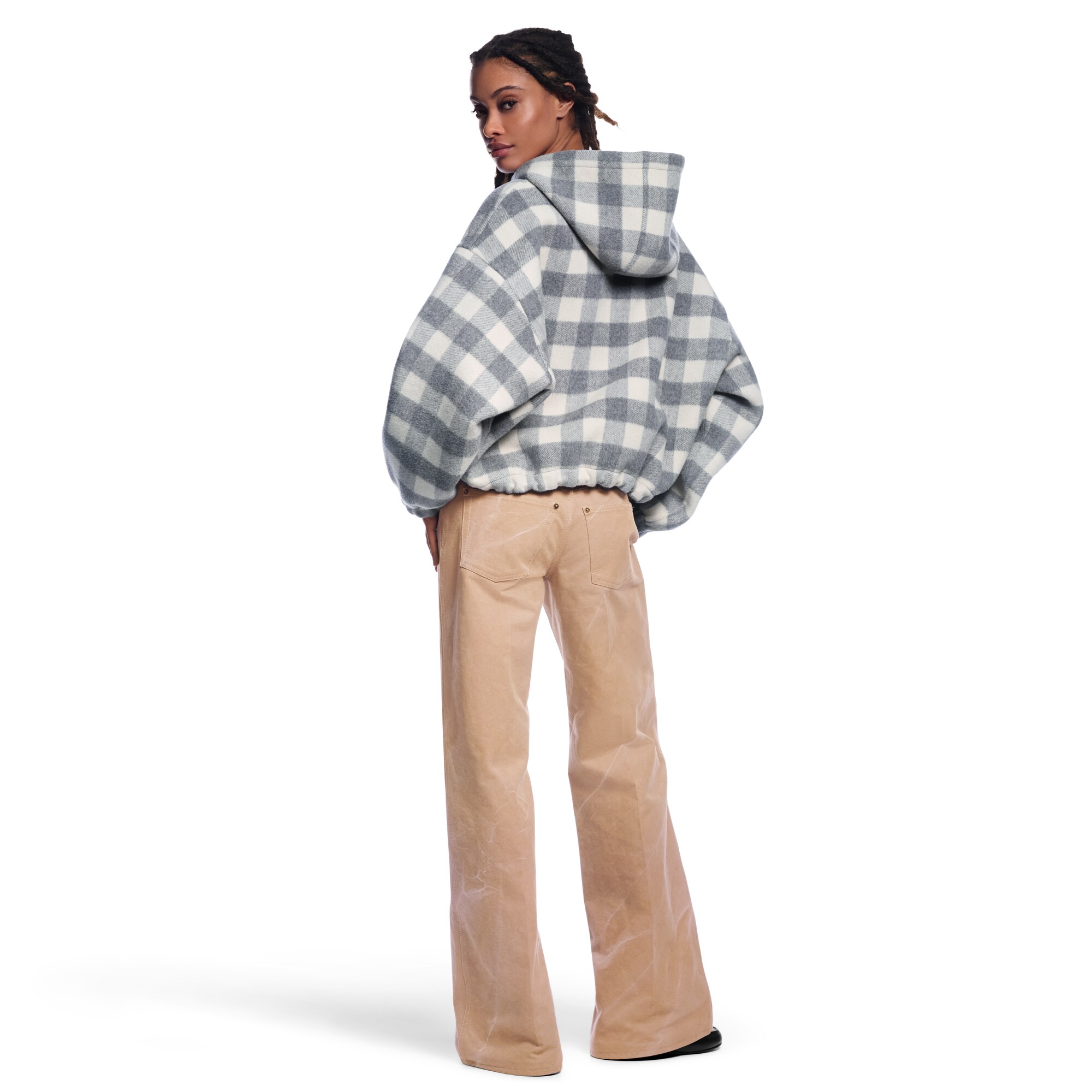 ルイヴィトン ジャケット アウター ジップアップ ダブル シルク 34 白  