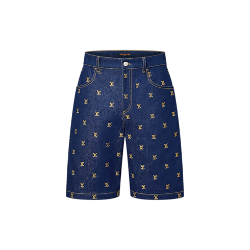 エンブロイダードシグネチャーデニムショーツ メンズ ウェア(洋服) (製品ズーム)