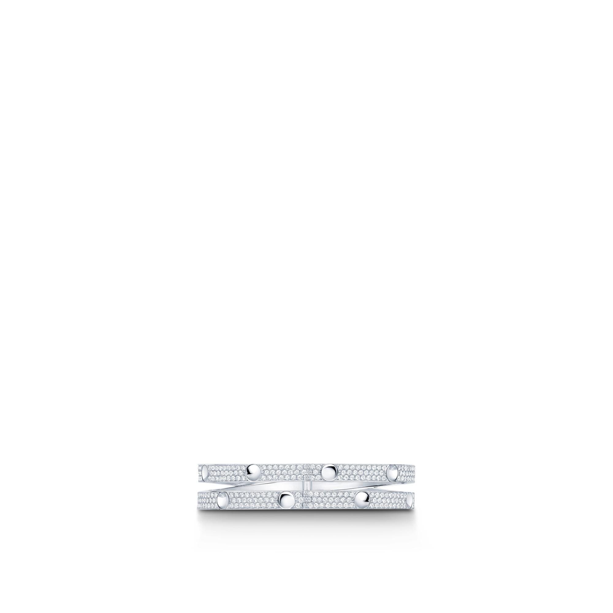 バングル ドゥーブル アンプラント（ホワイトゴールド×ダイヤモンド）  メンズ Discontinued Product (製品ズーム)