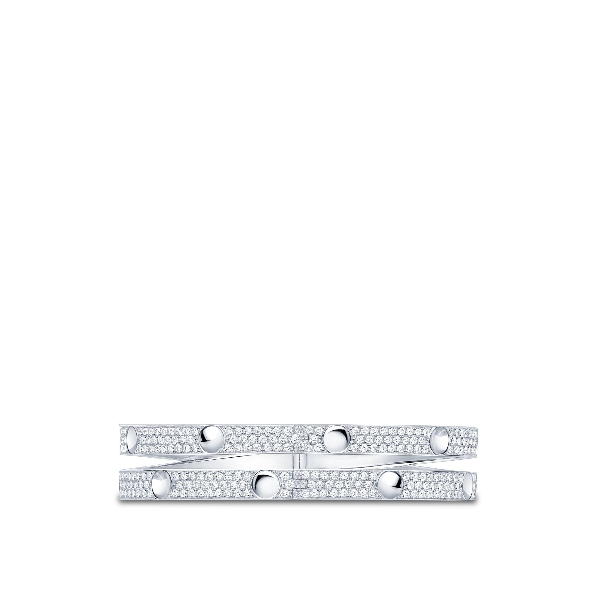 バングル ドゥーブル アンプラント（ホワイトゴールド×ダイヤモンド）  メンズ Discontinued Product (製品ズーム)