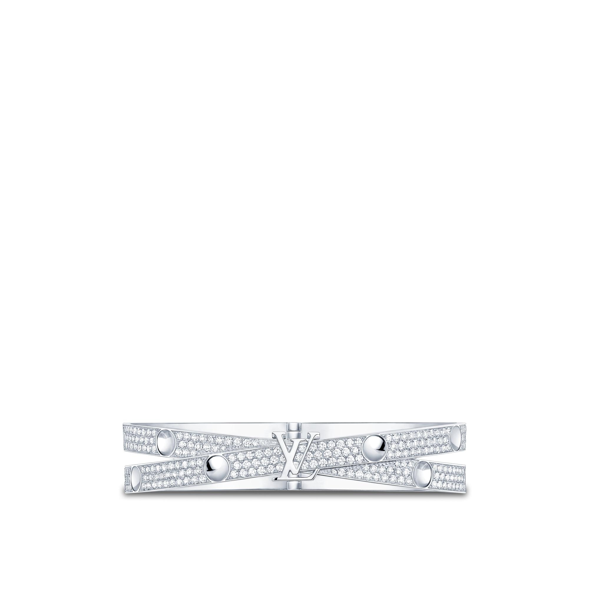 バングル ドゥーブル アンプラント（ホワイトゴールド×ダイヤモンド）  メンズ Discontinued Product (製品ズーム)