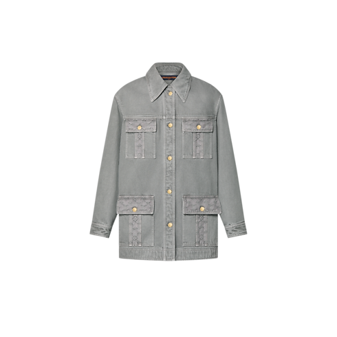 フラップポケット デニムジャケット ウィメンズ ウェア(洋服) (製品ズーム)