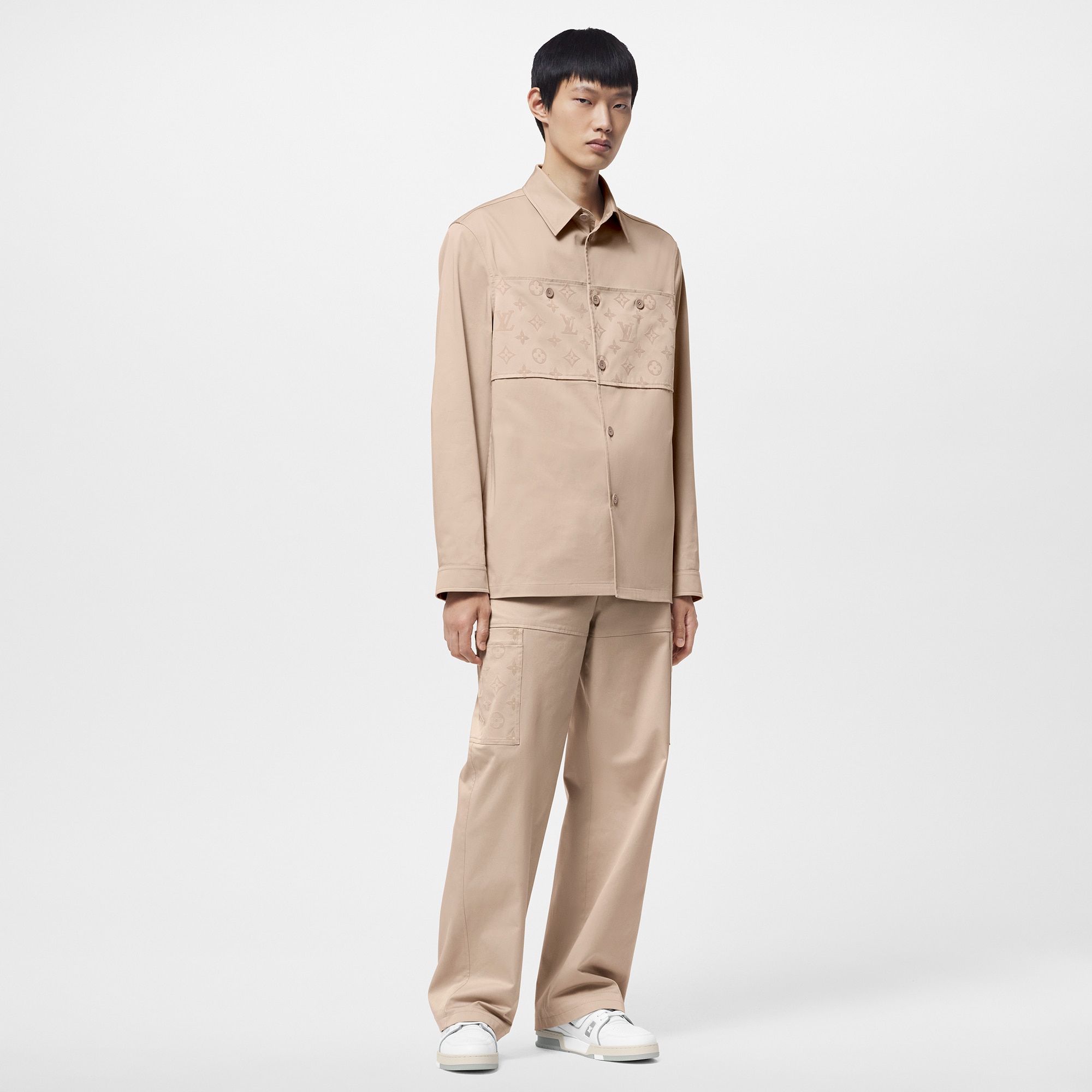フロックカジュアルコットンオーバーシャツ  メンズ プレタポルテ(洋服) (製品ズーム)