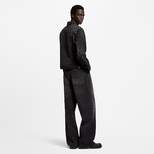 フロックドダミエ デニムトラッカージャケット メンズ ウェア(洋服) (製品ズーム)