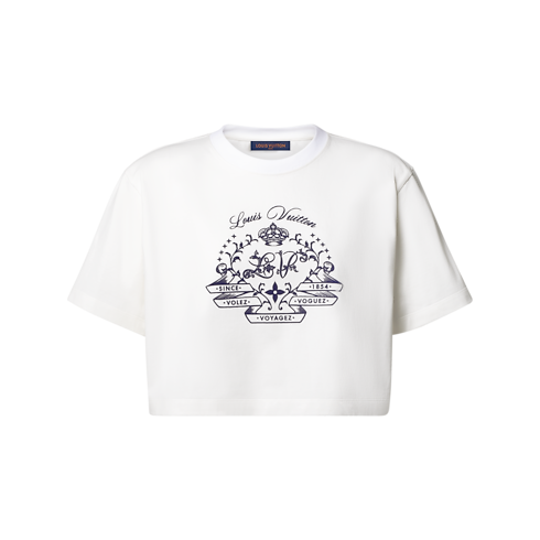 フロックド シグネチャー クロップトップ ウィメンズ ウェア(洋服) (製品ズーム)
