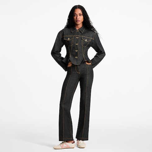 フルーテッド デニムジャケット ウィメンズ ウェア(洋服) (製品ズーム)