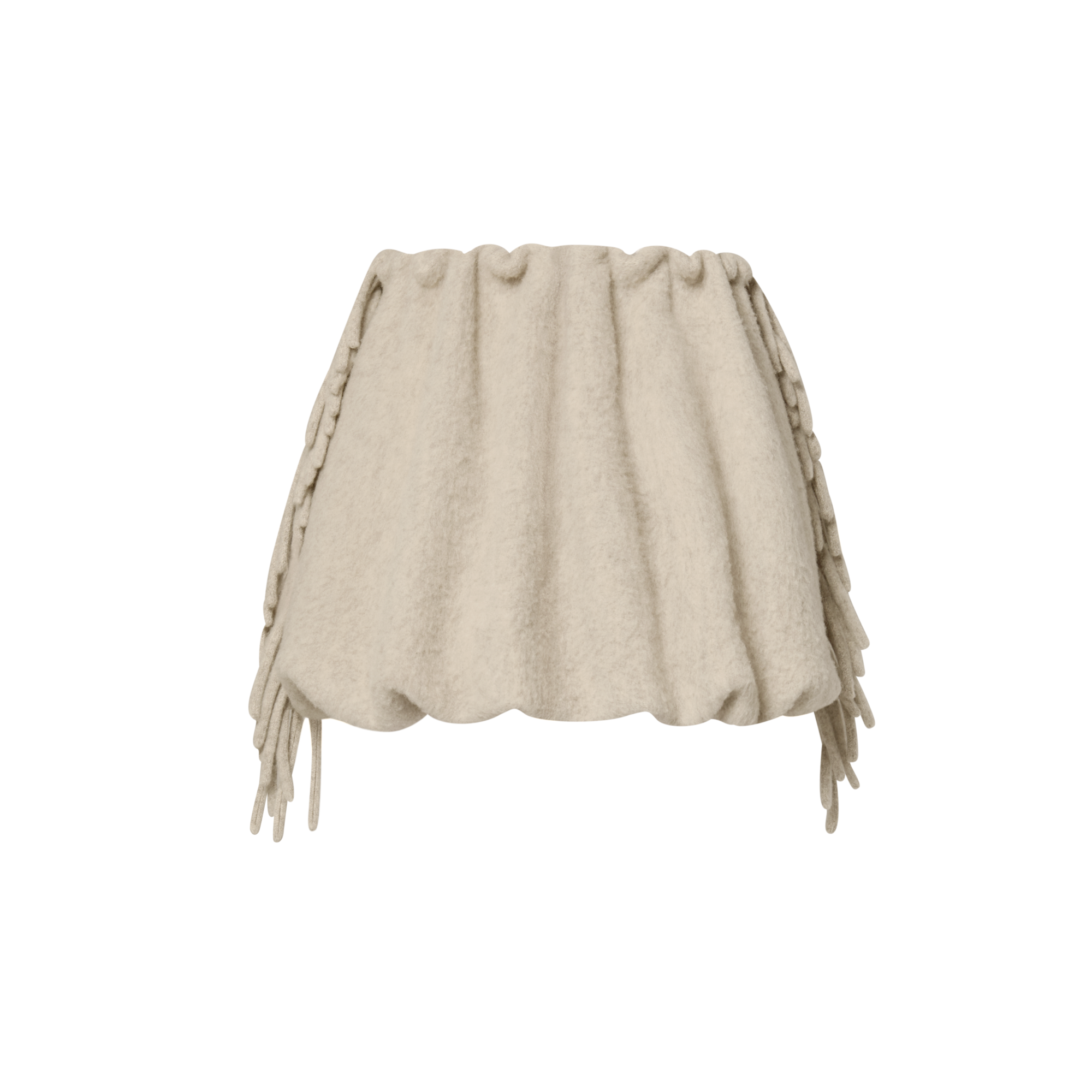 フリンジ ブラッシュドニットミニスカート  ウィメンズ プレタポルテ(洋服) (製品ズーム)