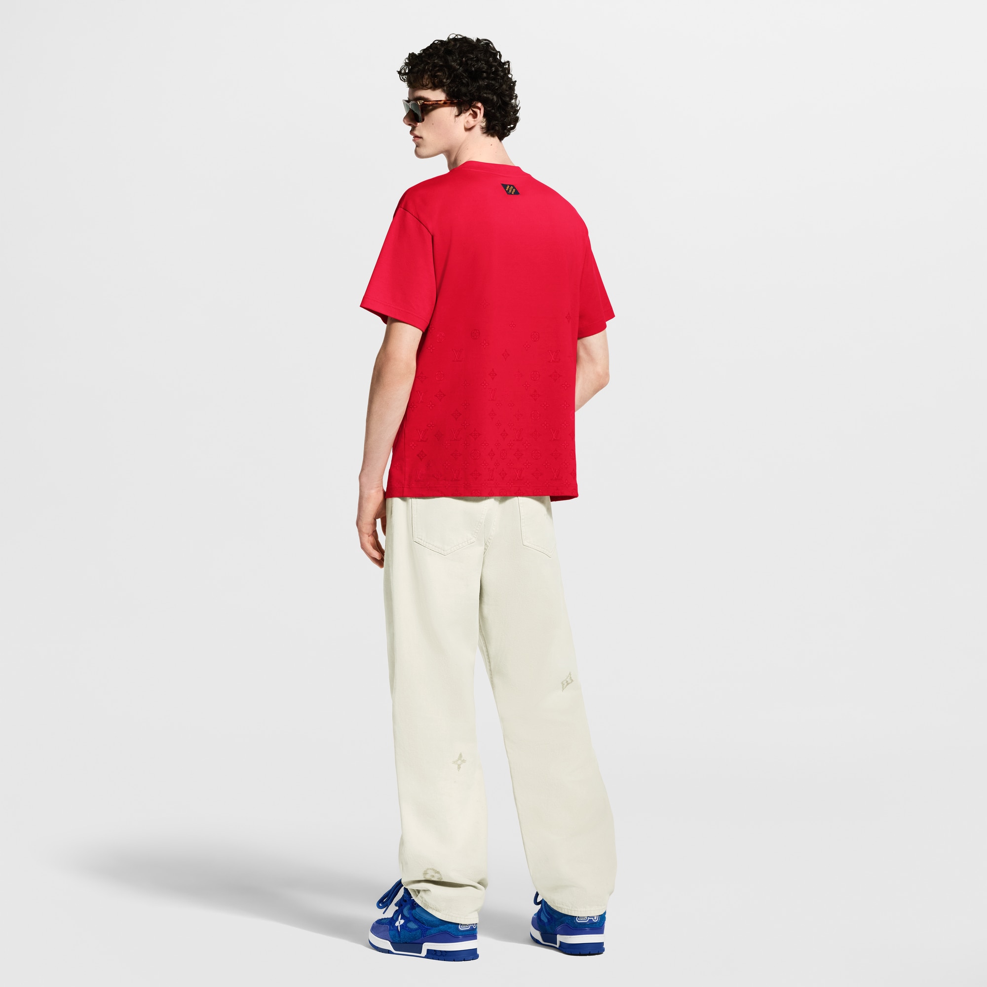 フロックプリント モノグラム グラデーション Tシャツ ｜ルイ 