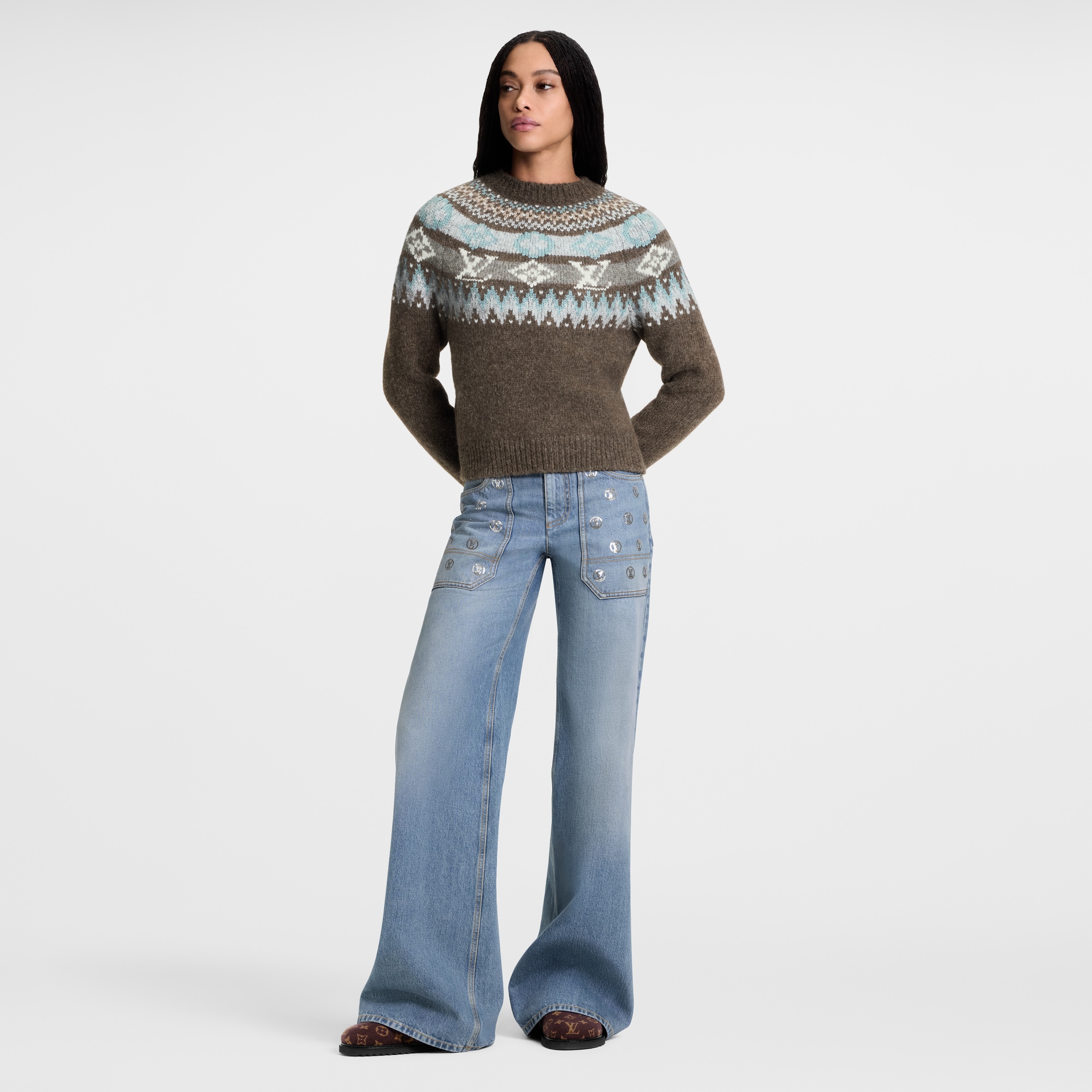 グラフィックシグネチャー ニットプルオーバー  ウィメンズ ウェア(洋服) (製品ズーム)