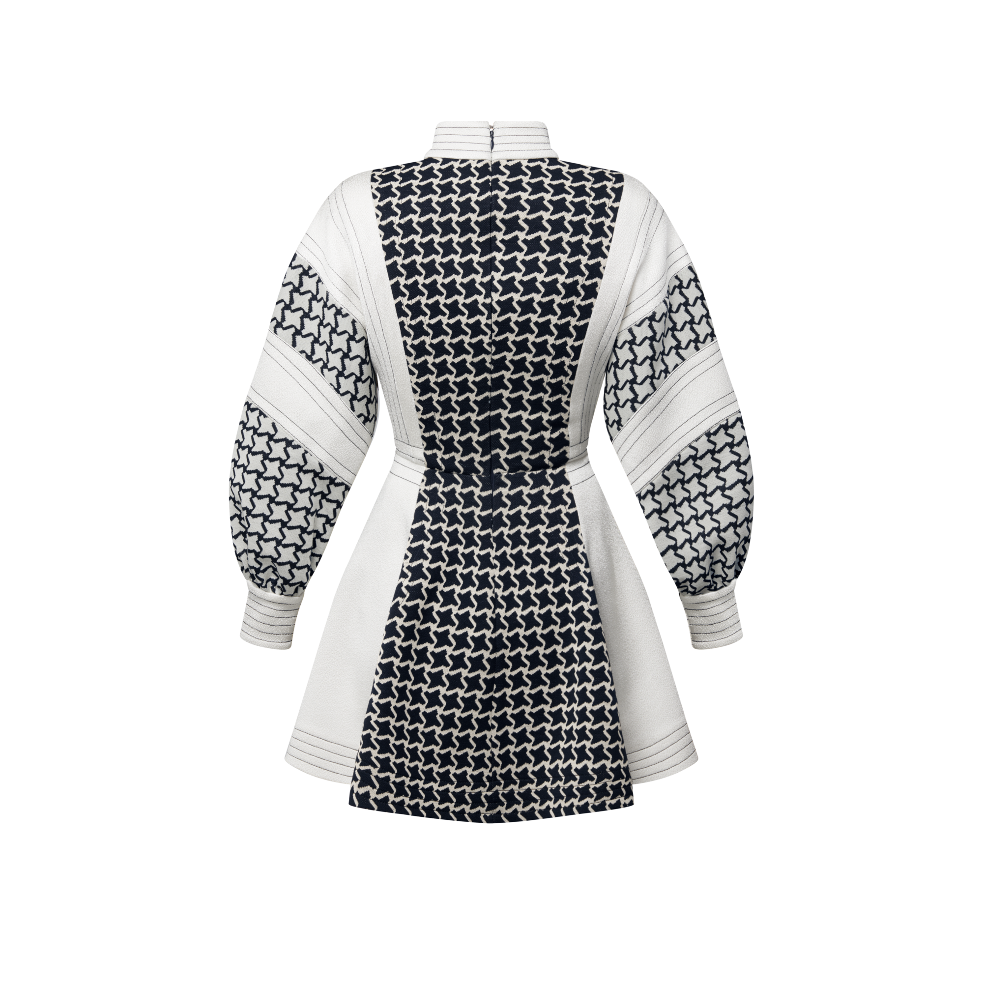 ハニカム ジャカード バルーンスリーブ ドレス  ウィメンズ ウェア(洋服) (製品ズーム)