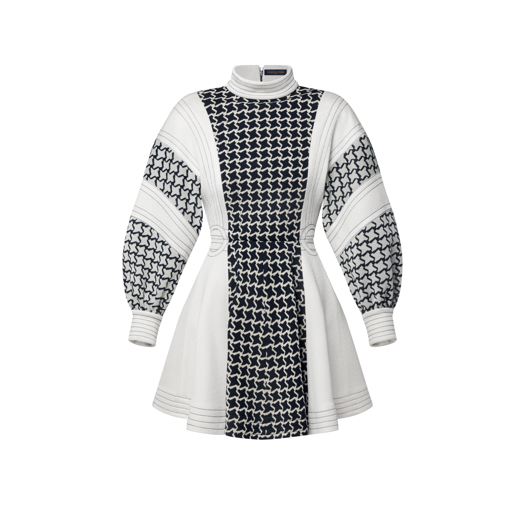 ハニカム ジャカード バルーンスリーブ ドレス  ウィメンズ ウェア(洋服) (製品ズーム)