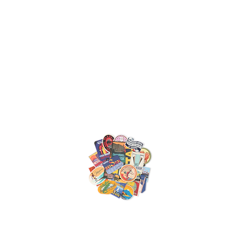 30 ポストカード ホテル ラベル3 トランク、トラベル & ホーム 書籍 & ステーショナリー (製品ズーム)