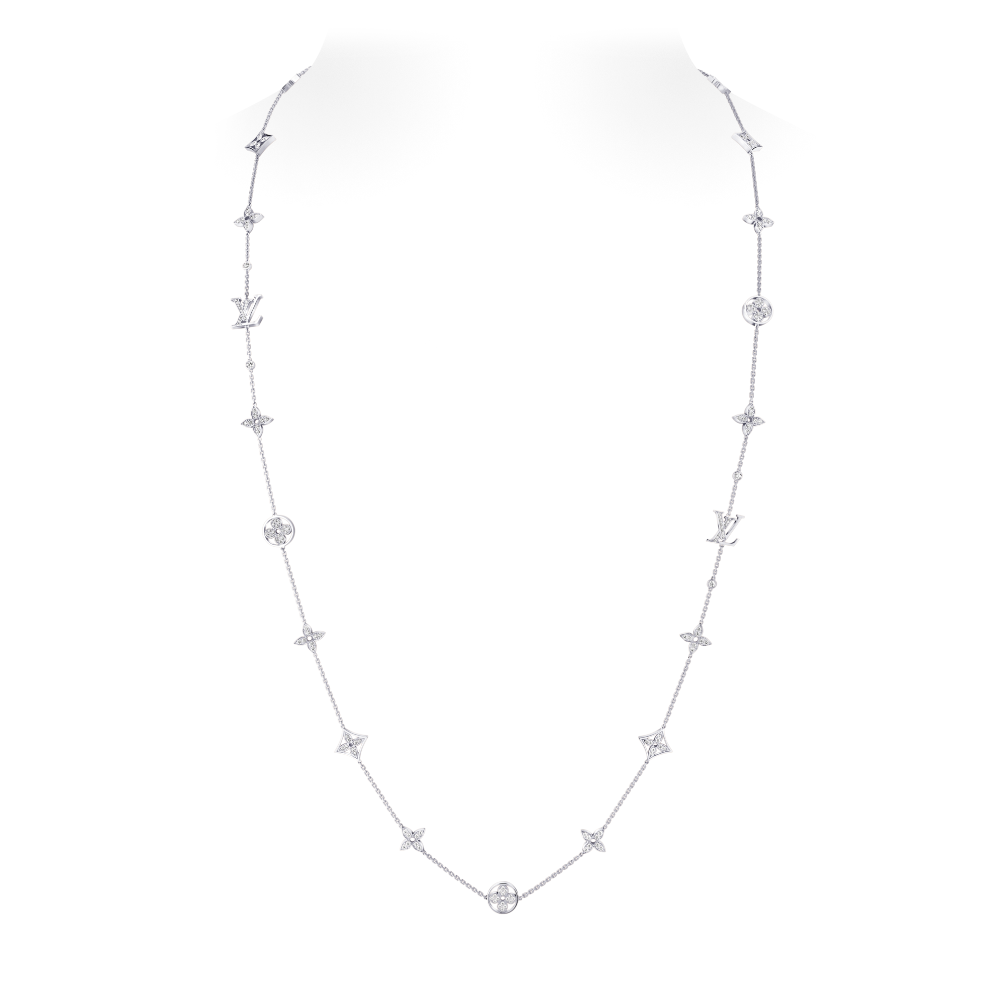 ロングネックレス イディール ブロッサム (ホワイトゴールド×ダイヤモンド)  ジュエリー ジュエリー カテゴリー (製品ズーム)
