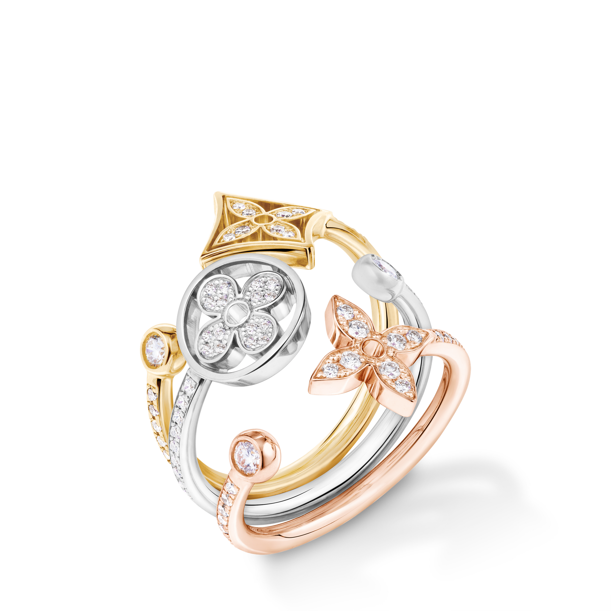 リング イディール ブロッサム (18Kスリーゴールド×ダイヤモンド)  ジュエリー ジュエリー カテゴリー (製品ズーム)