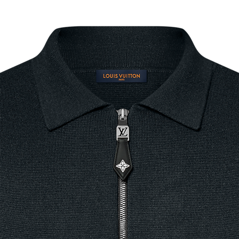 ニットブルゾン ウィズ レザーディテール メンズ ウェア(洋服) (製品ズーム)