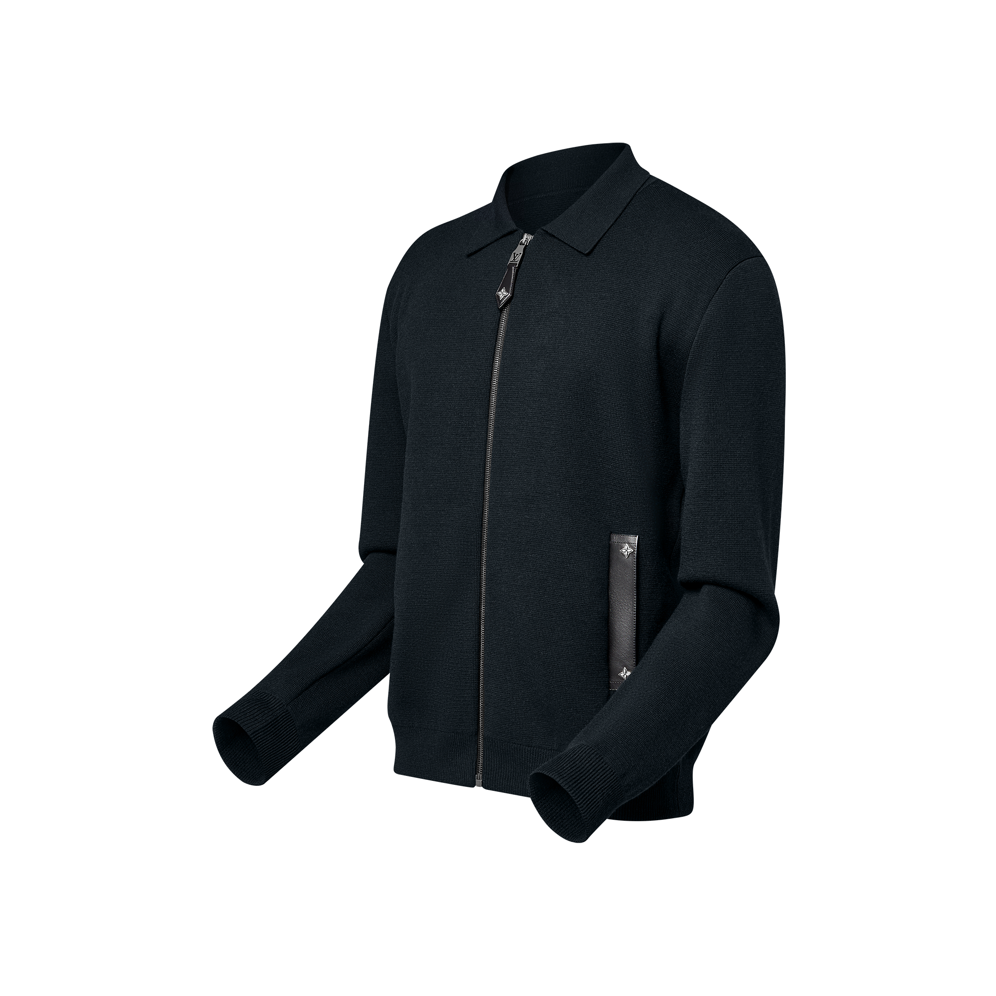 ニットブルゾン ウィズ レザーディテール  メンズ ウェア(洋服) (製品ズーム)