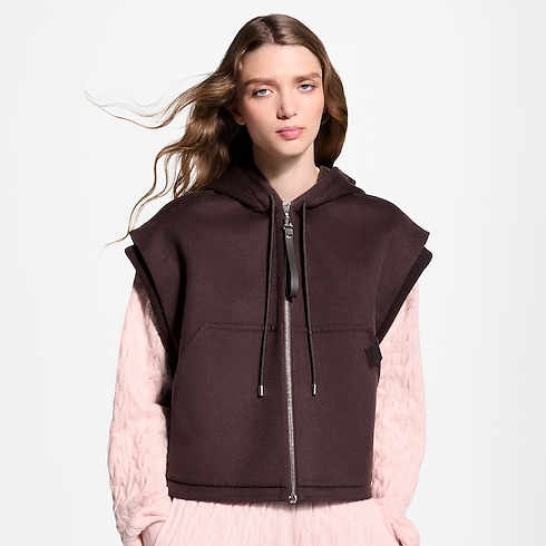 ニットインサート ジップアップジレ ウィメンズ ウェア(洋服) (製品ズーム)