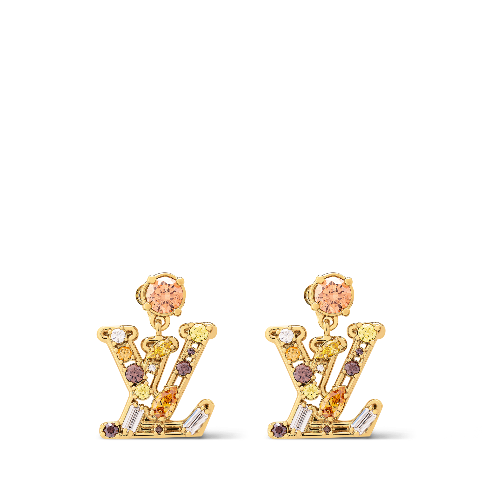 LVロゴ クリスタルピアス(片耳用) Louis Vuitton ロゴ クリスタル  
