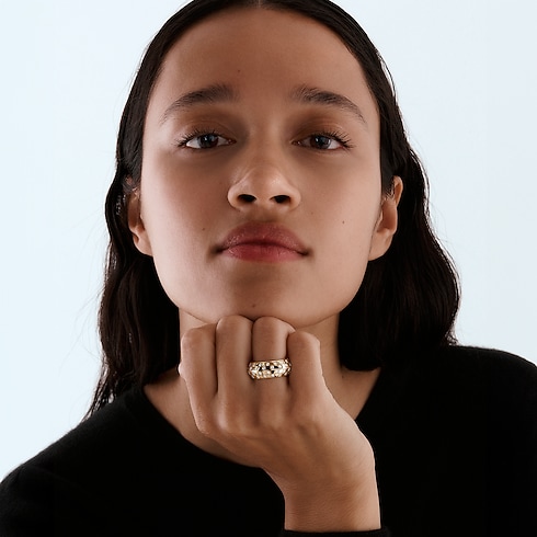 リング ドゥーブル ル ダミエ ドゥ ルイ・ヴィトン (イエローゴールド×ダイヤモンド) ジュエリー ジュエリー カテゴリー (製品ズーム)