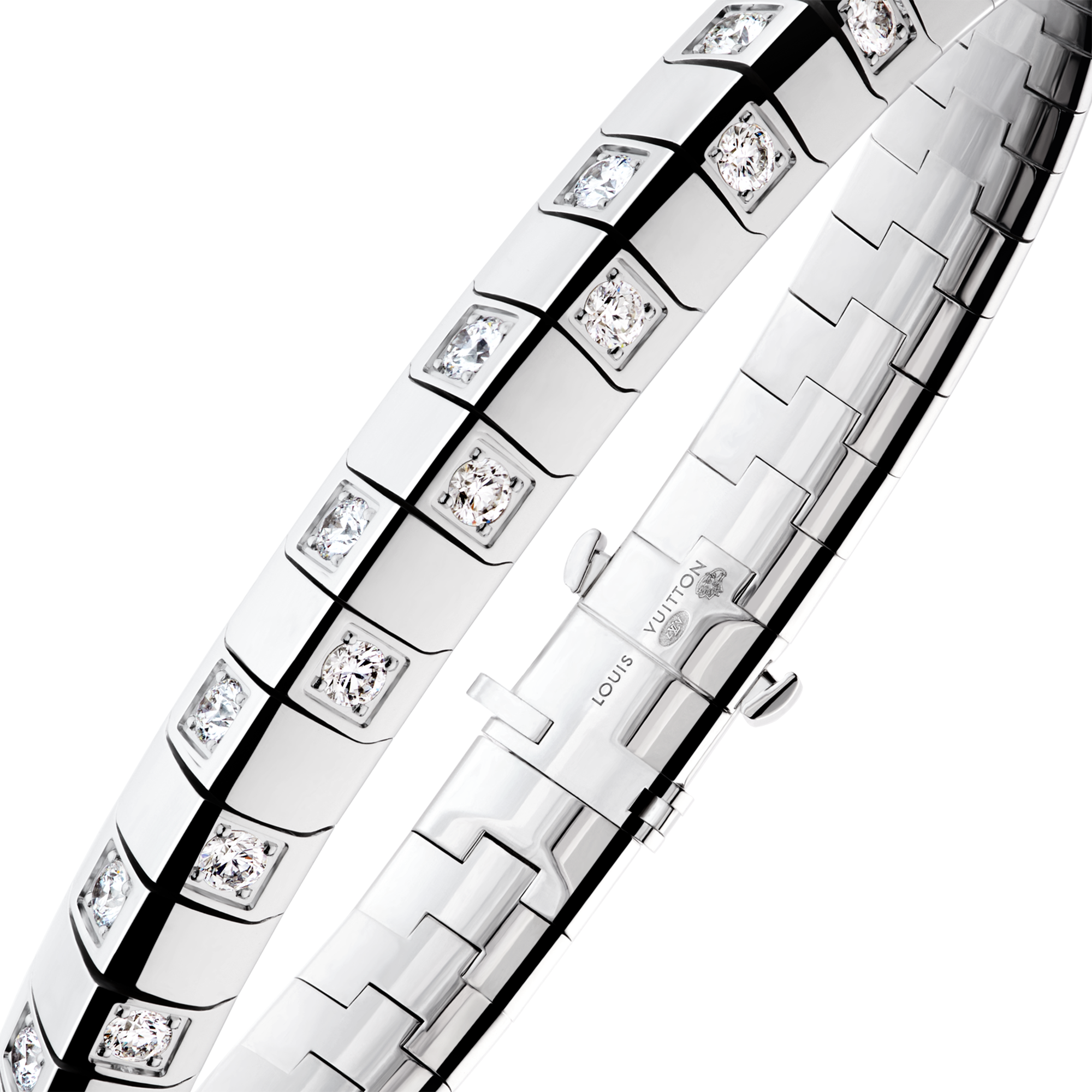 ブレスレット ル ダミエ ドゥ ルイ･ヴィトン 7mm (ホワイトゴールド×ダイヤモンド)  ジュエリー ジュエリー カテゴリー (製品ズーム)