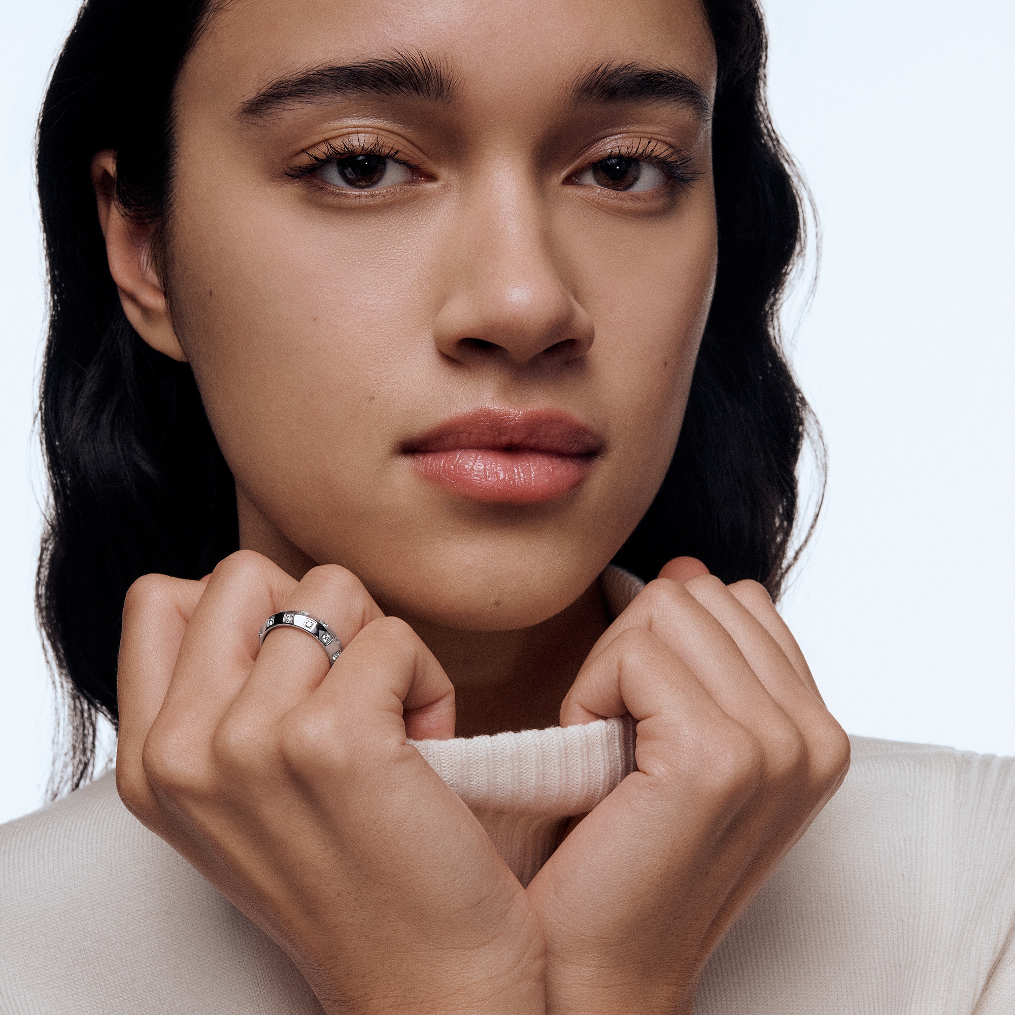 リング ル ダミエ ドゥ ルイ･ヴィトン 5.5mm (ホワイトゴールド×ダイヤモンド)  ジュエリー ジュエリー カテゴリー (製品ズーム)