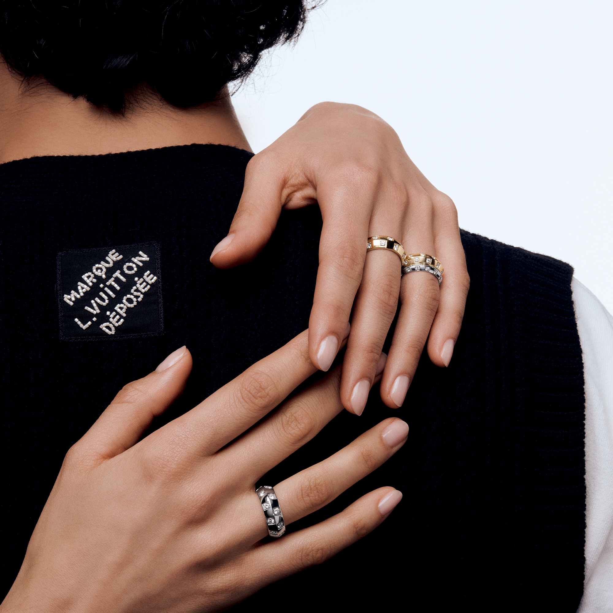 リング ル ダミエ ドゥ ルイ･ヴィトン 5.5mm (ホワイトゴールド×ダイヤモンド)  ジュエリー ジュエリー カテゴリー (製品ズーム)