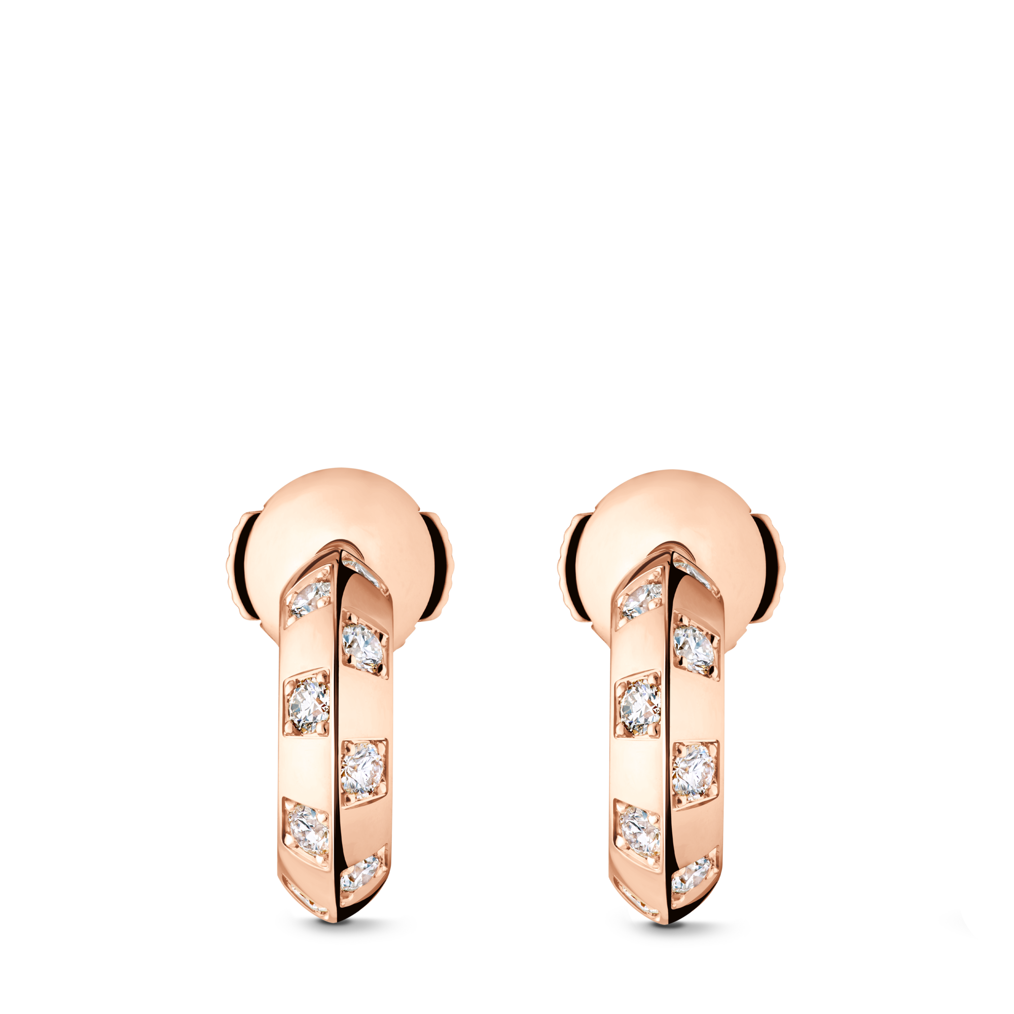 フープピアス ル ダミエ ドゥ ルイ・ヴィトン 3.5mm (ピンクゴールド 