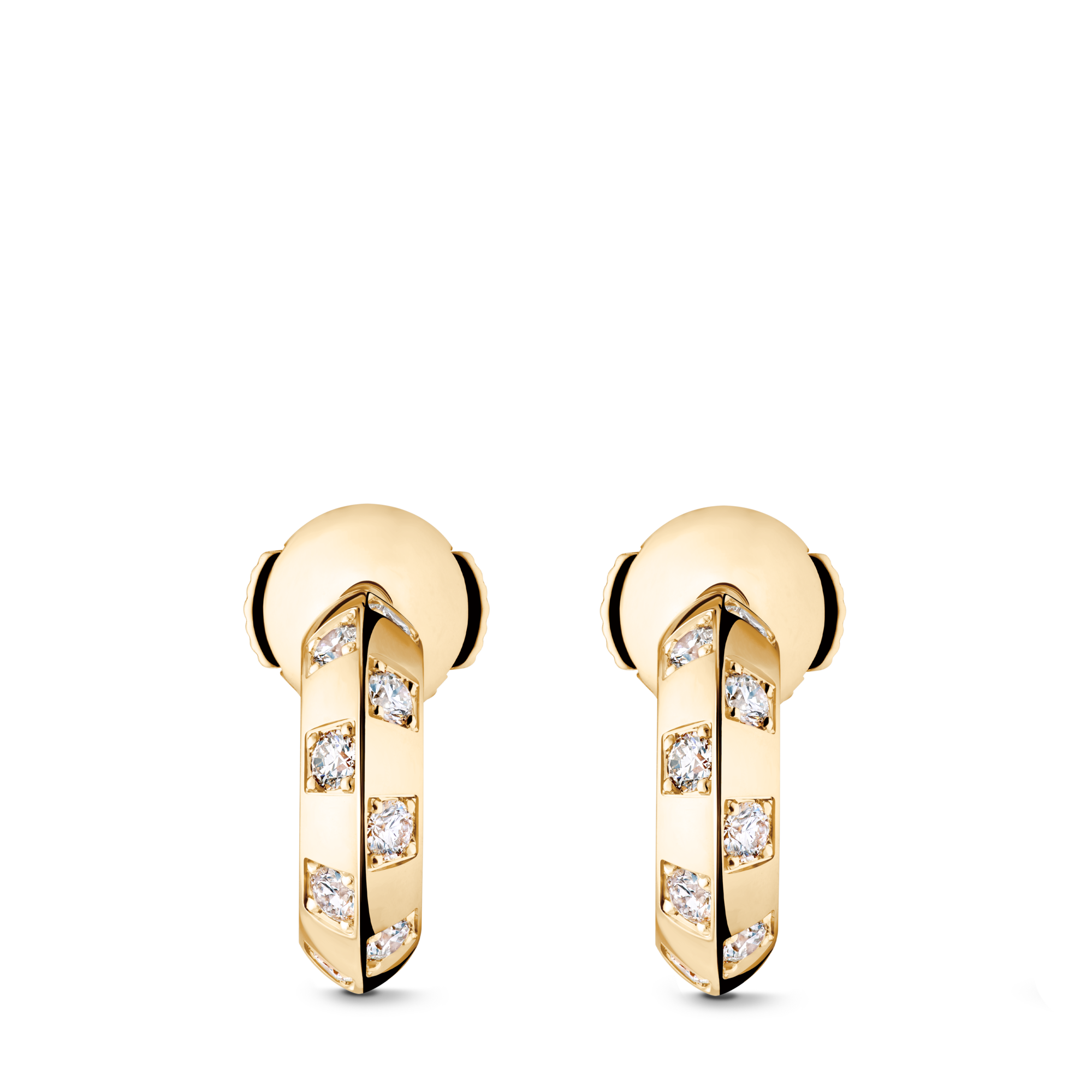 フープピアス ル ダミエ ドゥ ルイ･ヴィトン 3.5mm (イエローゴールド×ダイヤモンド)  ジュエリー ジュエリー カテゴリー (製品ズーム)