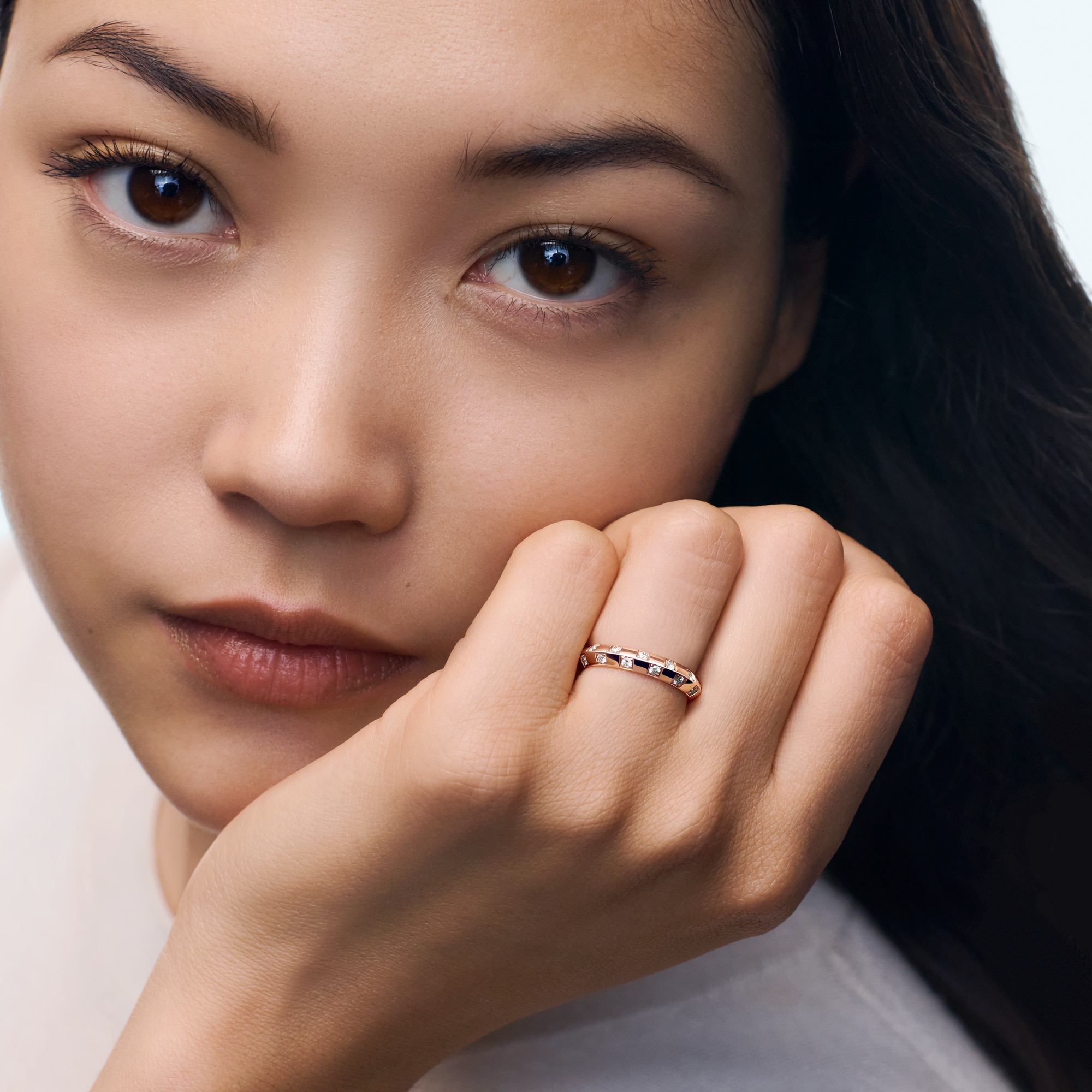 リング ル ダミエ ドゥ ルイ･ヴィトン 3.5mm (ピンクゴールド×ダイヤモンド)  Les Extraordinaires(レ･ゼクストラオーディネル) ジュエリー (製品ズーム)