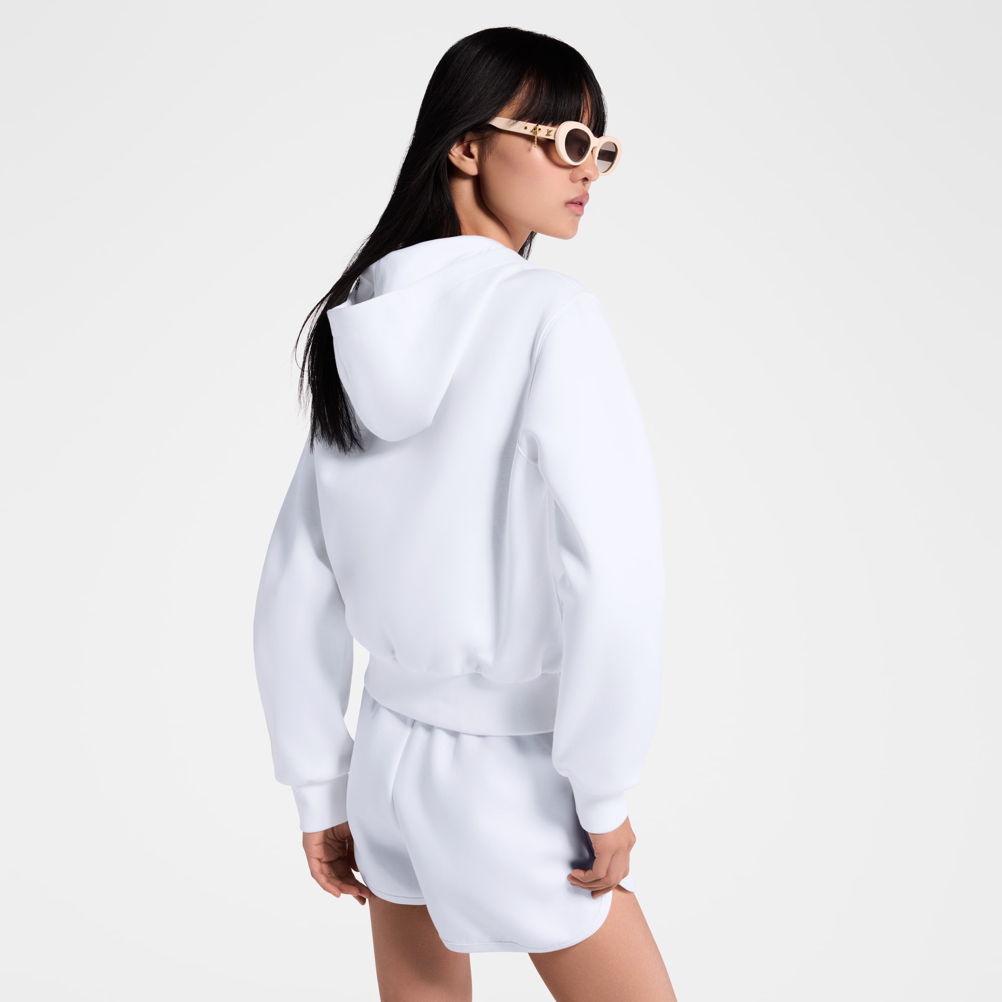 レザーアクセント フーディ  ウィメンズ ウェア(洋服) (製品ズーム)