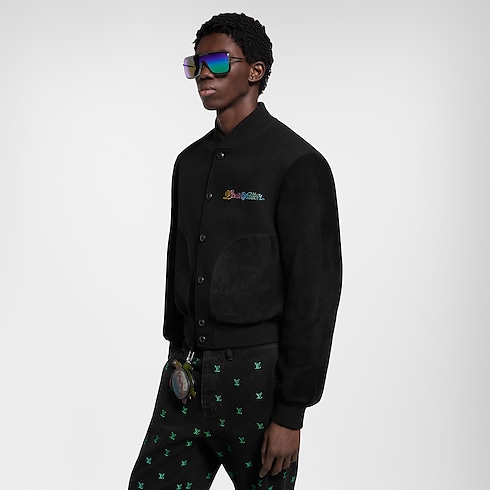 レザーミックス バーシティブルゾン メンズ ウェア(洋服) (製品ズーム)