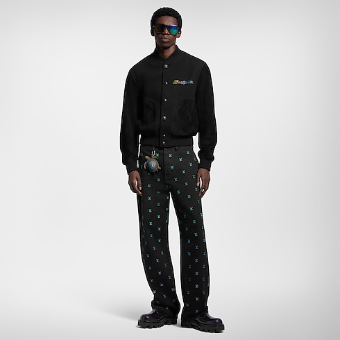 レザーミックス バーシティブルゾン メンズ ウェア(洋服) (製品ズーム)