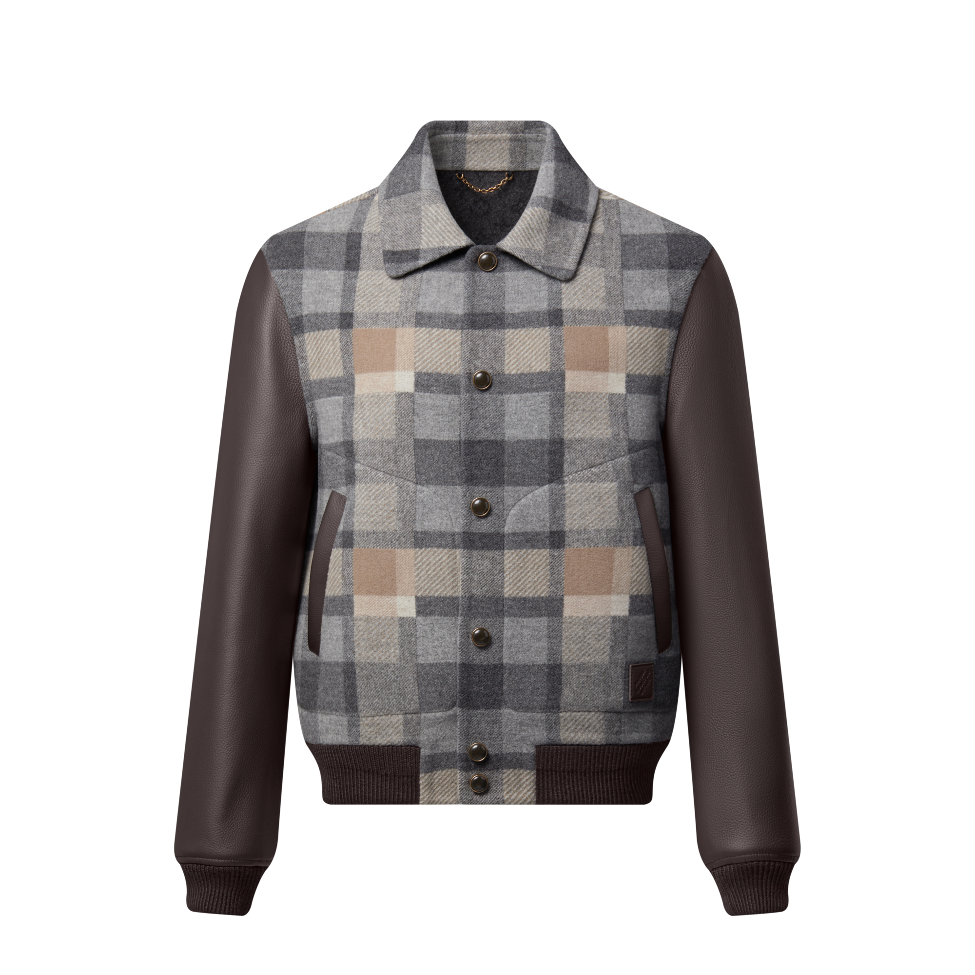 レザーミックス バーシティジャケット  メンズ ウェア(洋服) (製品ズーム)