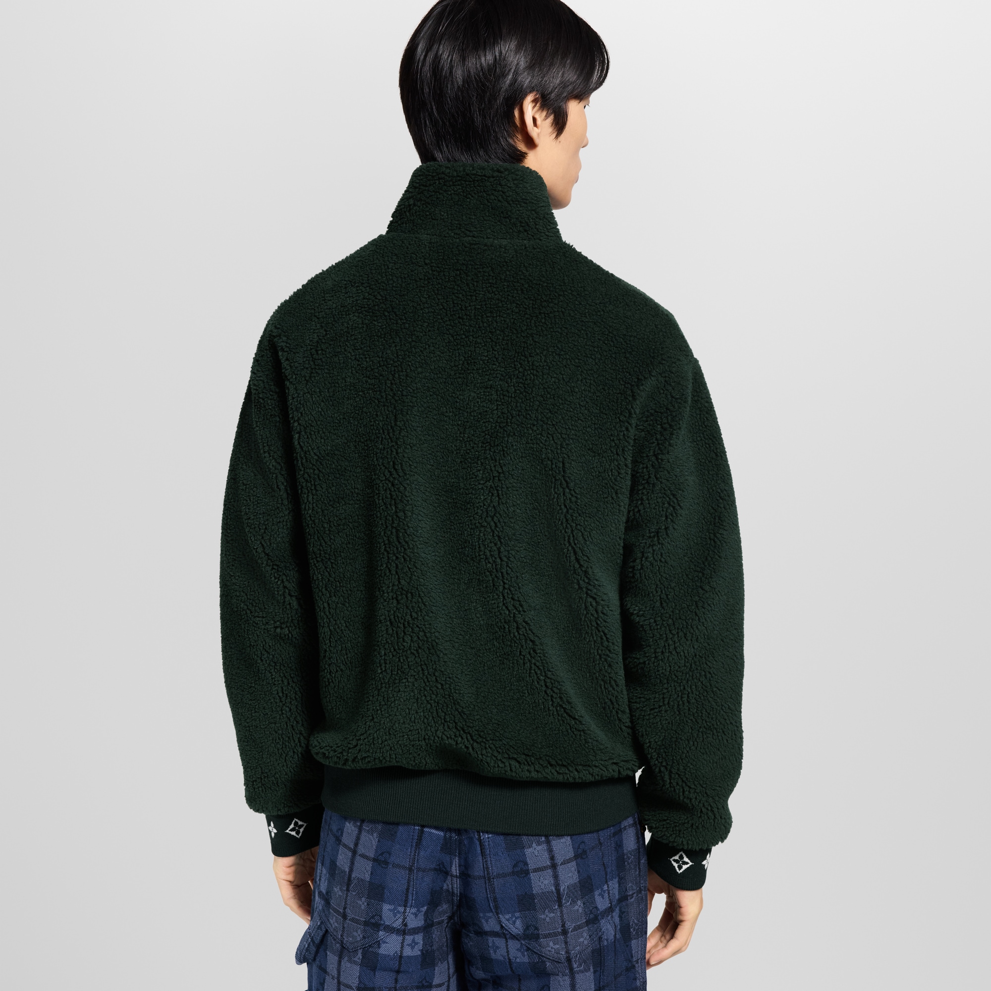 レザーパッチフリースブルゾン  メンズ ウェア(洋服) (製品ズーム)