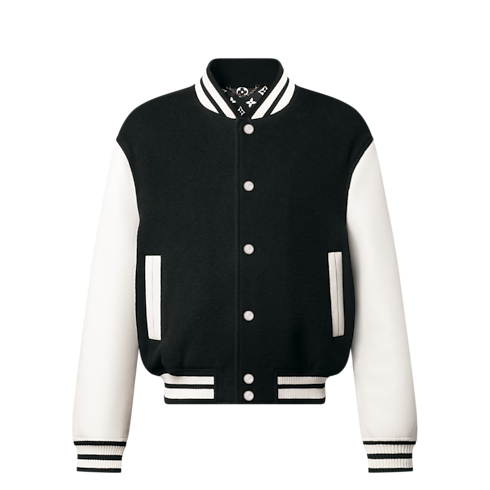 レザー シグネチャー バーシティジャケット メンズ ウェア(洋服) (製品ズーム)