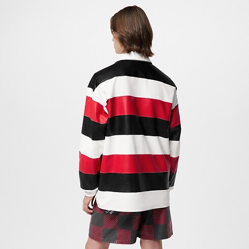 ロングスリーブレザーインターシャラグビーポロ メンズ Discontinued Product (製品ズーム)