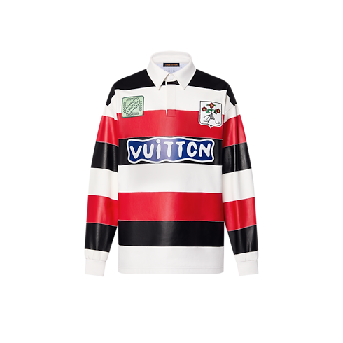 ロングスリーブレザーインターシャラグビーポロ メンズ Discontinued Product (製品ズーム)