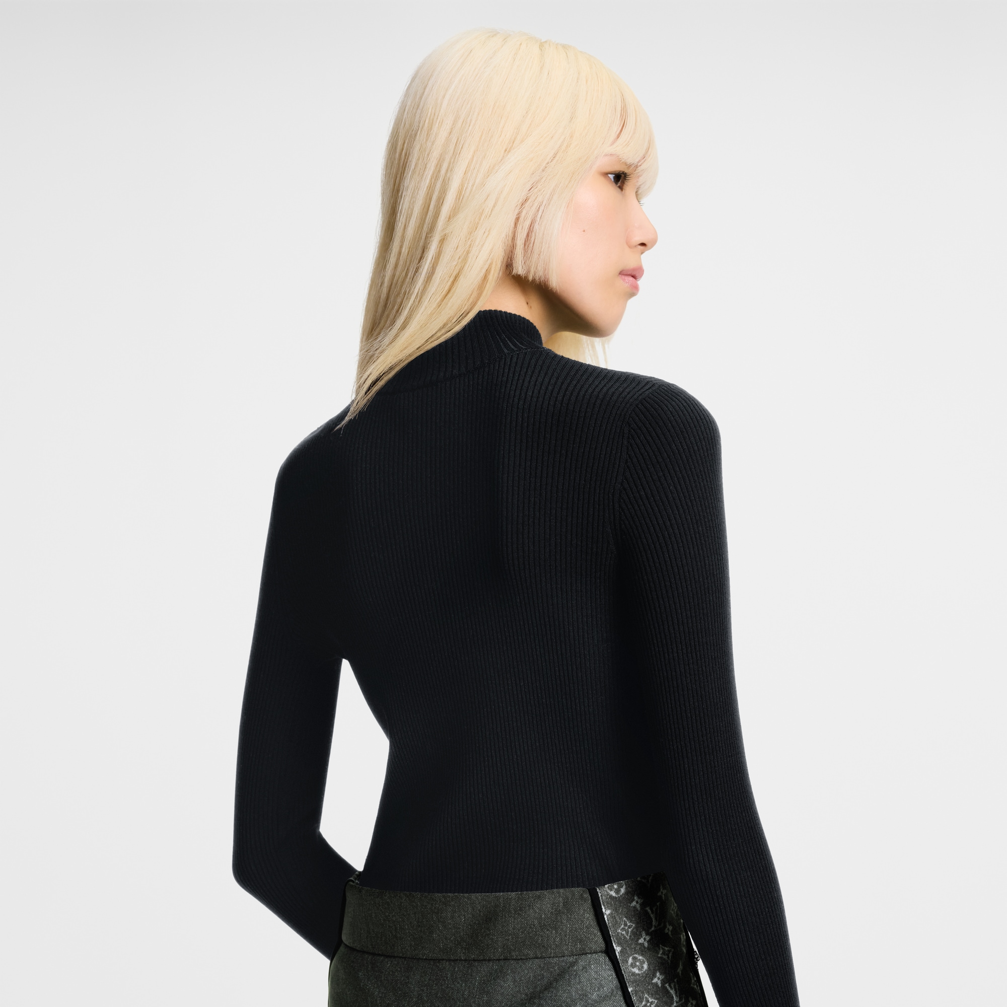 ロングスリーブ リブニットトップ  ウィメンズ ウェア(洋服) (製品ズーム)