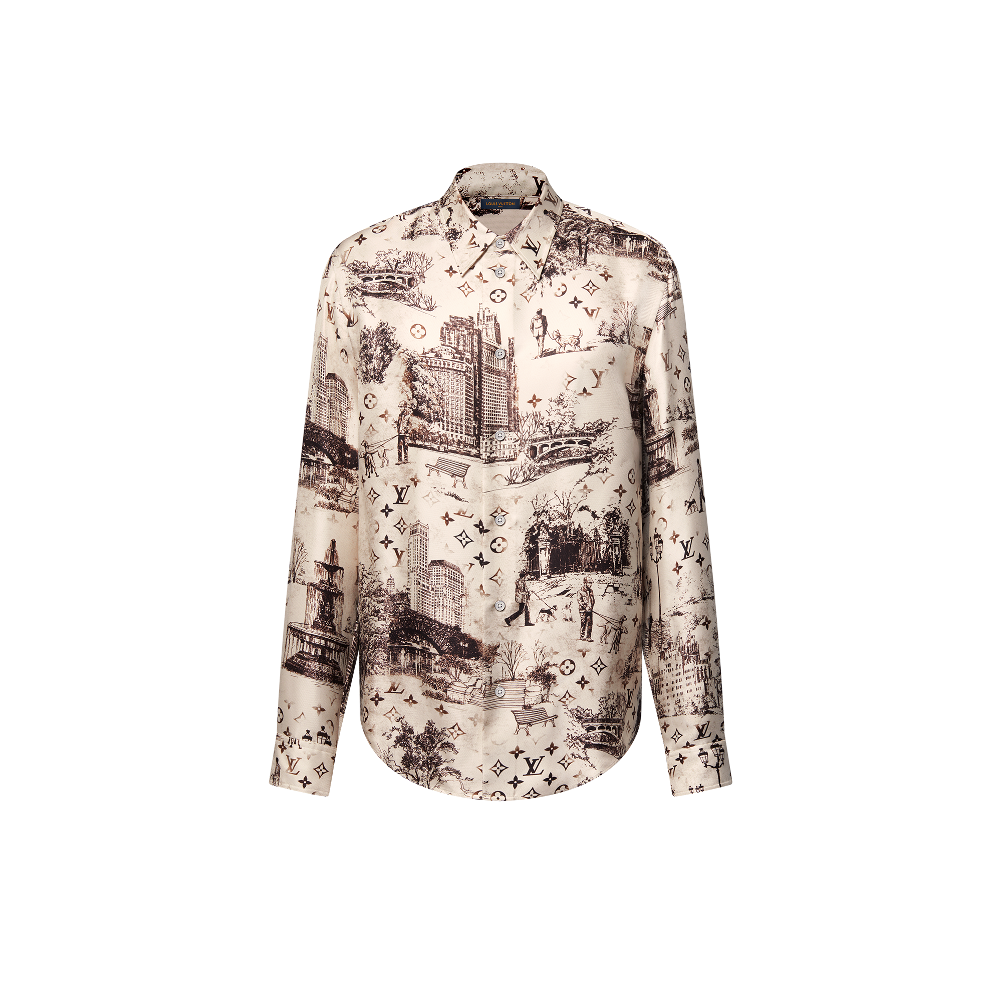 ロングスリーブシルクシャツ  メンズ ウェア(洋服) (製品ズーム)