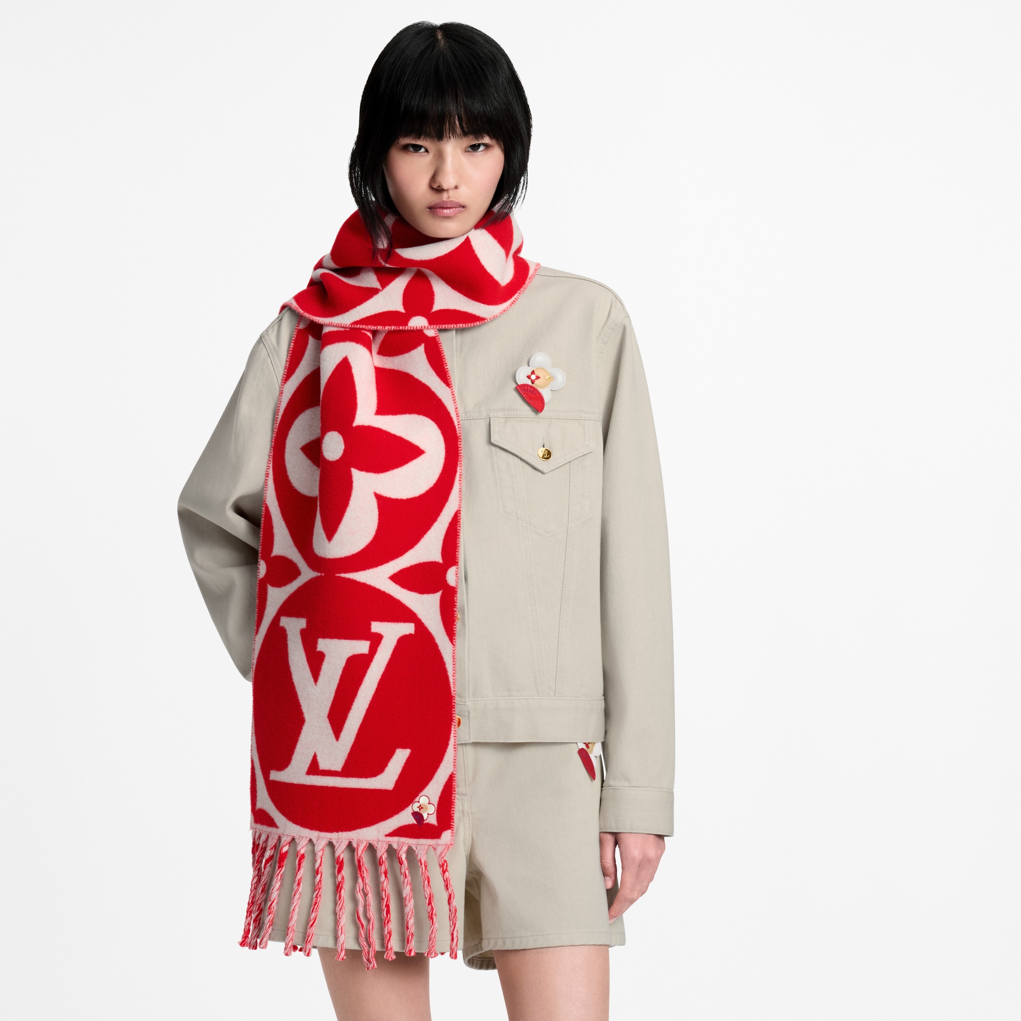マフラー・LV メダリオン ヴィヴィエンヌ ルナ ニューイヤー S00｜ルイ 