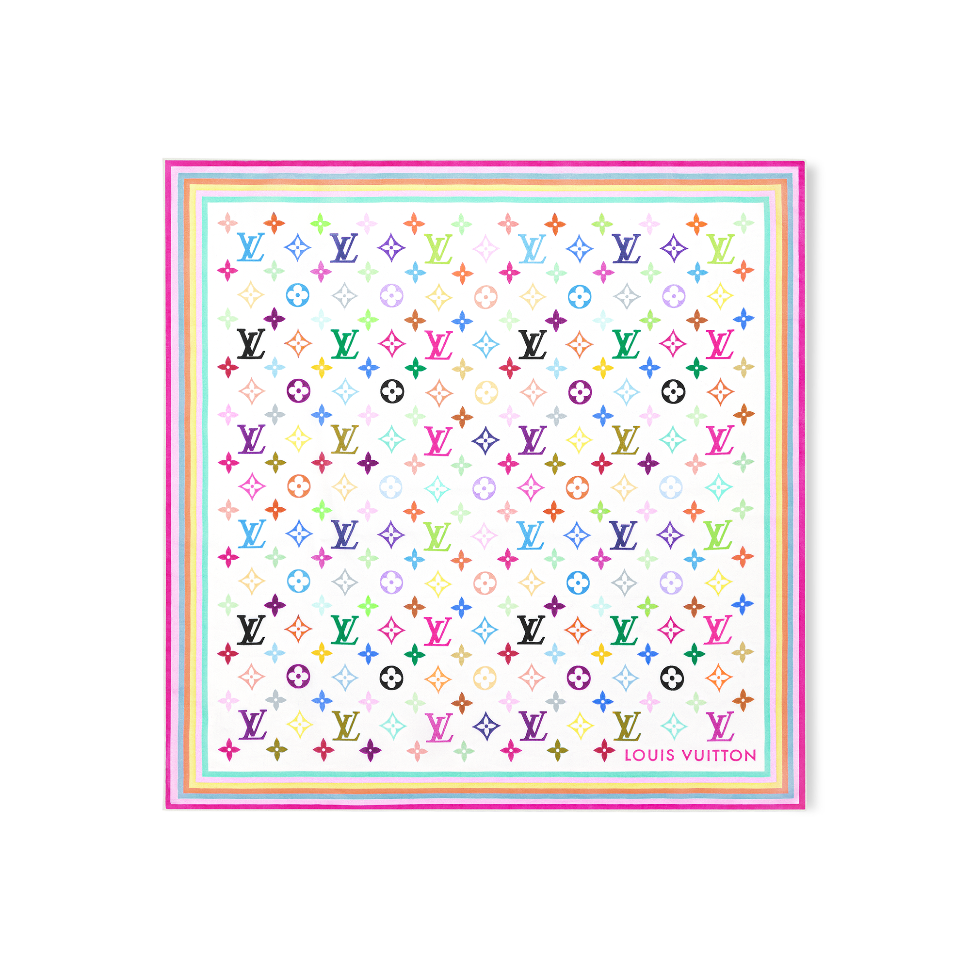 Louis Vuitton きやすかっ カラフル星デザインスカーフ 