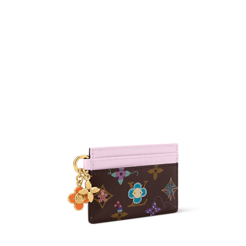 「カードケース ポルト カルト・LV チャーム」サイドビュー