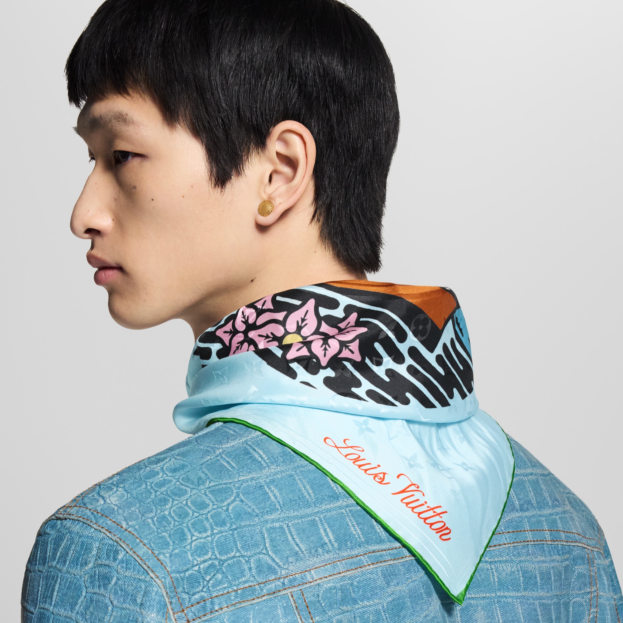 バンダナ･LV シティ スタンプ S00 メンズ アクセサリー (製品ズーム)