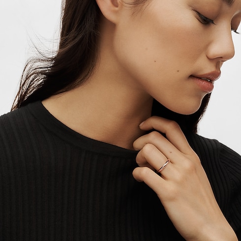 LV ダイヤモンド マリッジリング 3MM (ピンクゴールド) ジュエリー ジュエリー カテゴリー (製品ズーム)