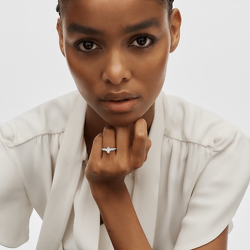 LV ダイヤモンド ソリテール スター パヴェ (プラチナ×LV モノグラムスターカットダイヤモンド×ダイヤモンド) ジュエリー ジュエリー コレクション (製品ズーム)