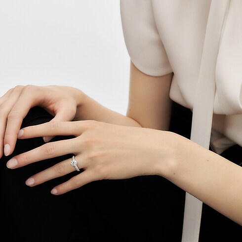 LV ダイヤモンド ソリテール ラウンド パヴェ (プラチナ×ラウンドブリリアントカットダイヤモンド×ダイヤモンド) ジュエリー ジュエリー コレクション (製品ズーム)