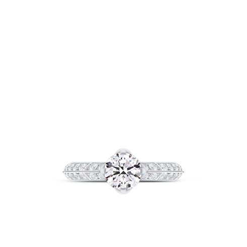 LV ダイヤモンド ソリテール ラウンド パヴェ (プラチナ×ラウンドブリリアントカットダイヤモンド×ダイヤモンド) ジュエリー ジュエリー コレクション (製品ズーム)