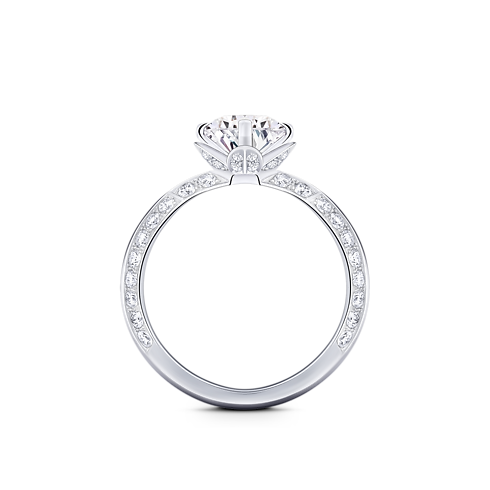 LV ダイヤモンド ソリテール ラウンド パヴェ (プラチナ×ラウンドブリリアントカットダイヤモンド×ダイヤモンド) ジュエリー ジュエリー コレクション (製品ズーム)