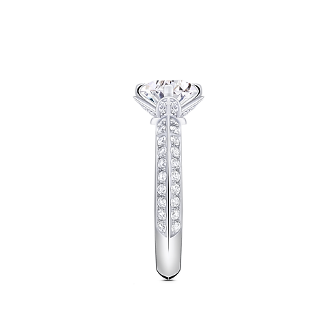 LV ダイヤモンド ソリテール ラウンド パヴェ (プラチナ×ラウンドブリリアントカットダイヤモンド×ダイヤモンド) ジュエリー ジュエリー コレクション (製品ズーム)