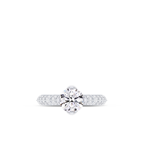 LV ダイヤモンド ソリテール ラウンド パヴェ (プラチナ×ラウンドブリリアントカットダイヤモンド×ダイヤモンド) ジュエリー ジュエリー コレクション (製品ズーム)